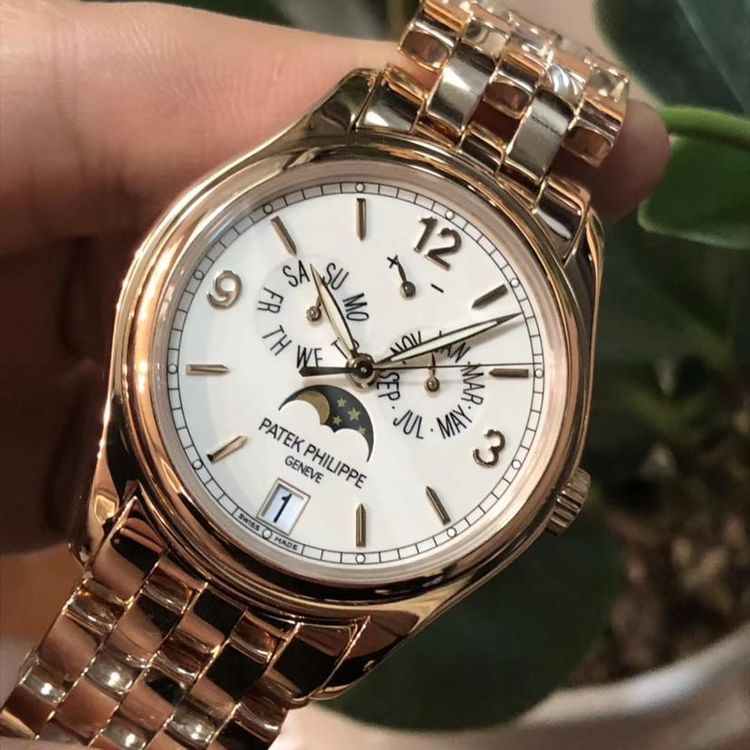 patek philippe 百达翡丽5146r玫瑰金年历机械男表