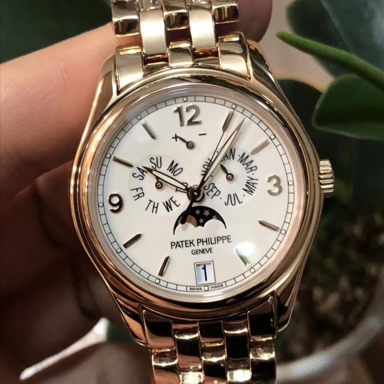 patek philippe 百达翡丽5146r玫瑰金年历机械男表