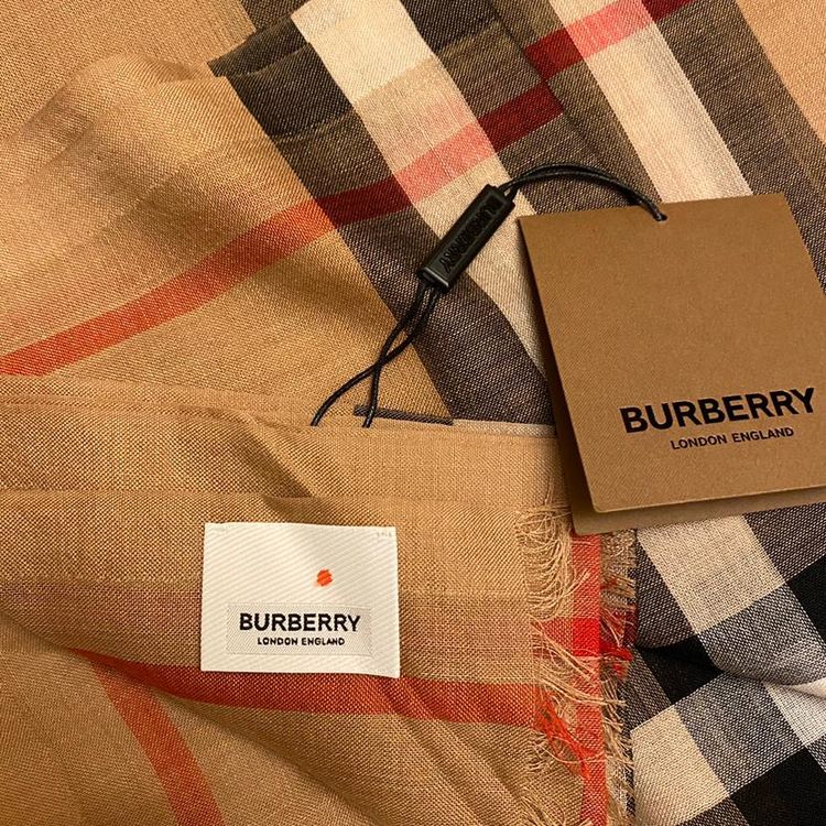 burberry 博柏利经典格纹轻盈丝毛围巾