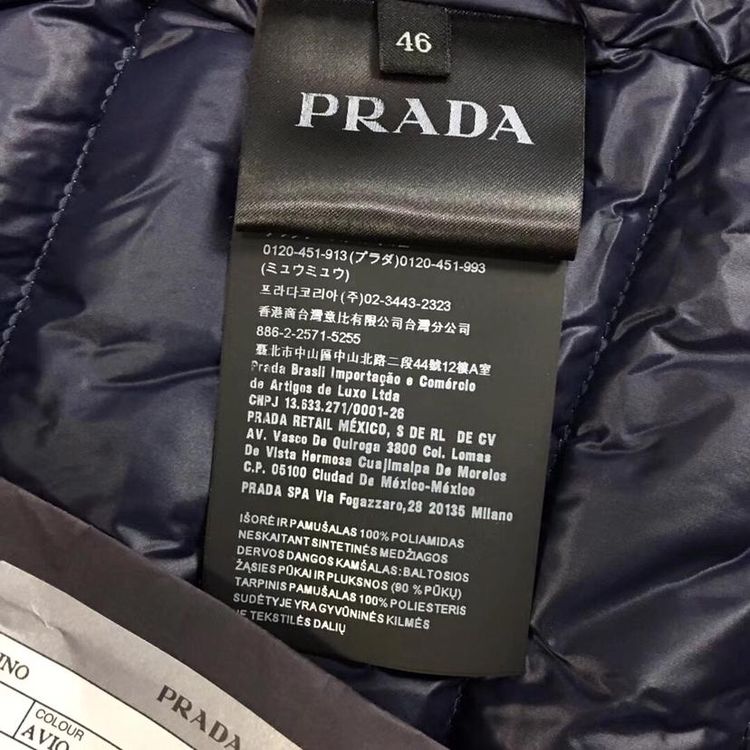 prada 普拉达19秋冬经典三角标男士立领轻薄款羽绒服