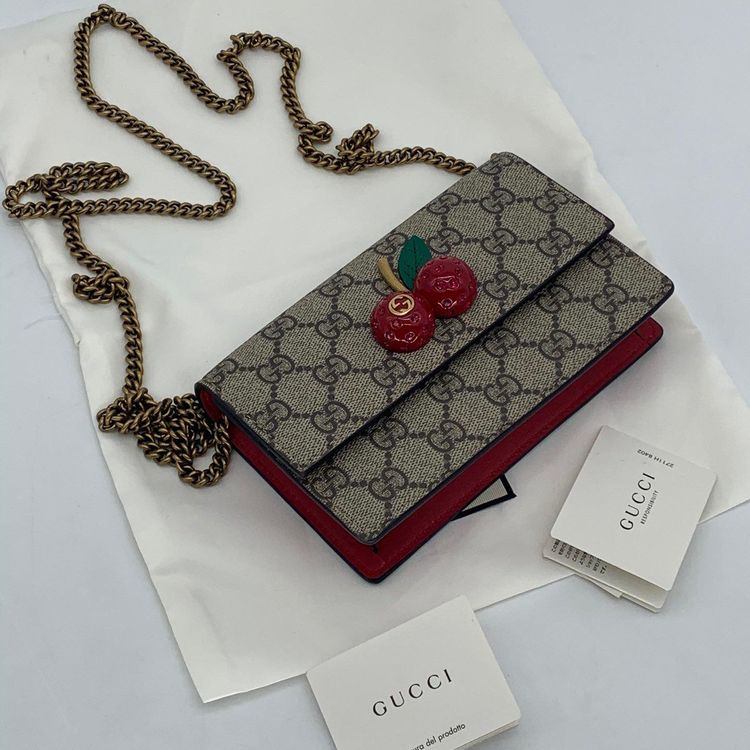 gucci 古驰樱桃链条包