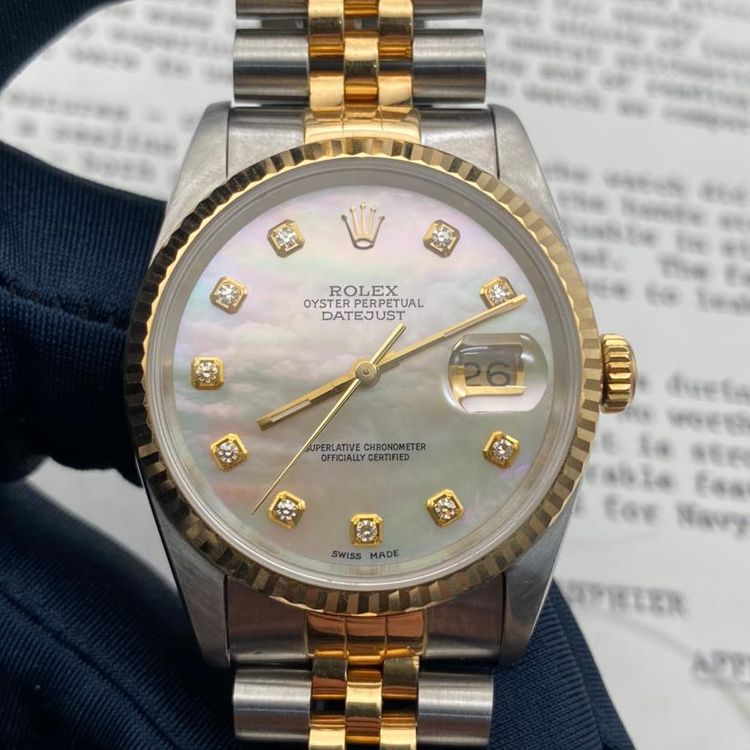 rolex 劳力士贝母盘16233男士间金腕表