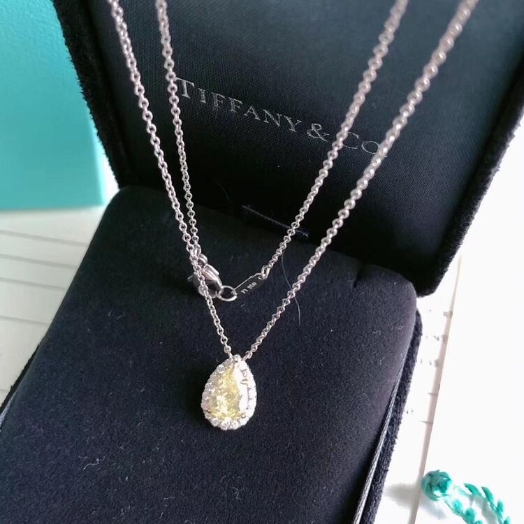 蒂芙尼 tiffany&co soleste 系列水滴形镶钻项链