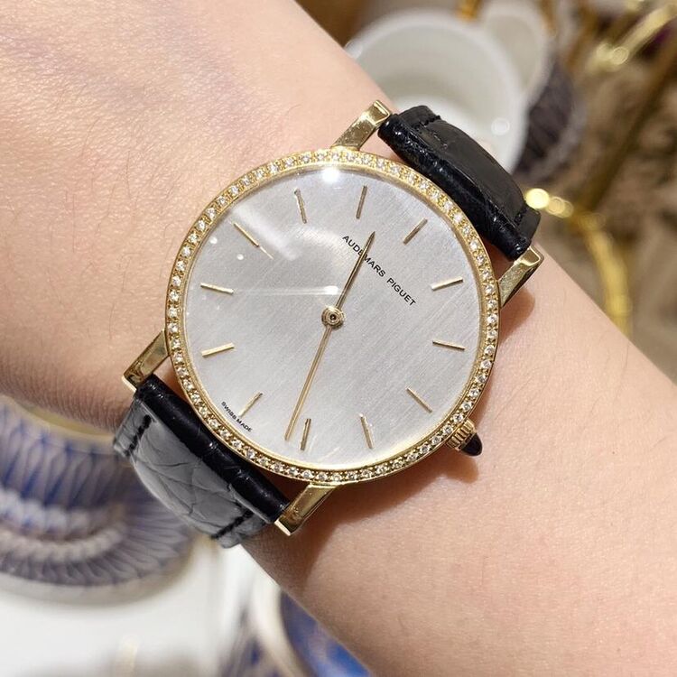 audemars piguet爱彼女士后镶钻手动机械腕表