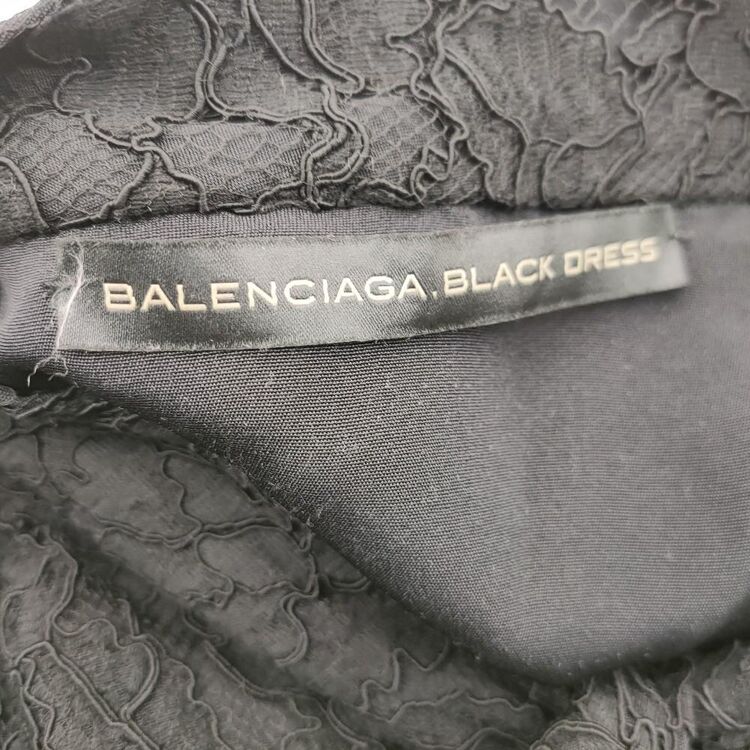 balenciaga 巴黎世家黑色蕾丝连衣裙