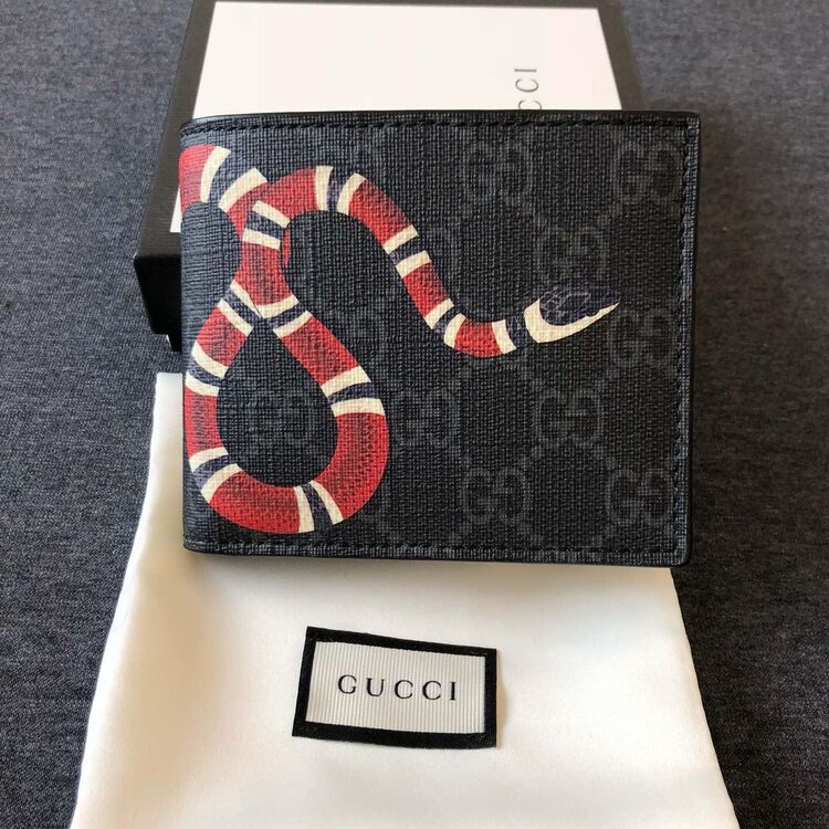 gucci 古驰珊瑚蛇印花钱夹钱包