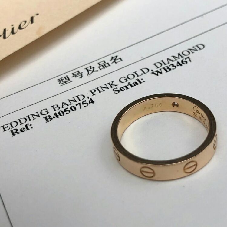 cartier 卡地亚love系列单钻戒指