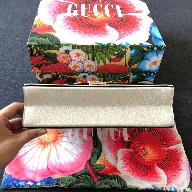 gucci 古驰女士白色zumi单肩包