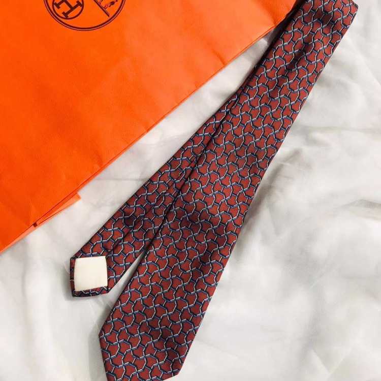 首饰配饰 领带/领结 hermès 爱马仕领带 真丝领带hermès 9成新 870