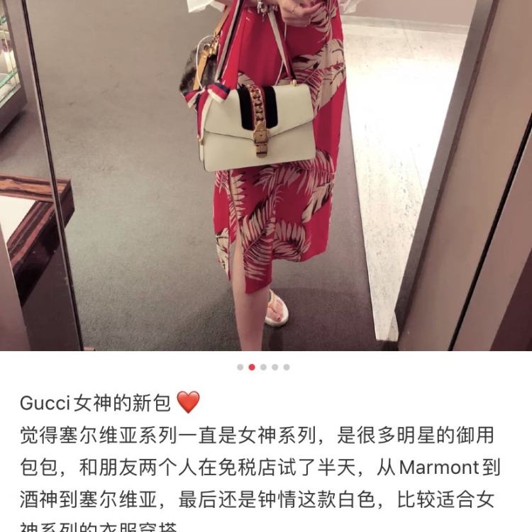 古驰gucci 古驰 白色塞尔维亚/sylvie 百搭小包