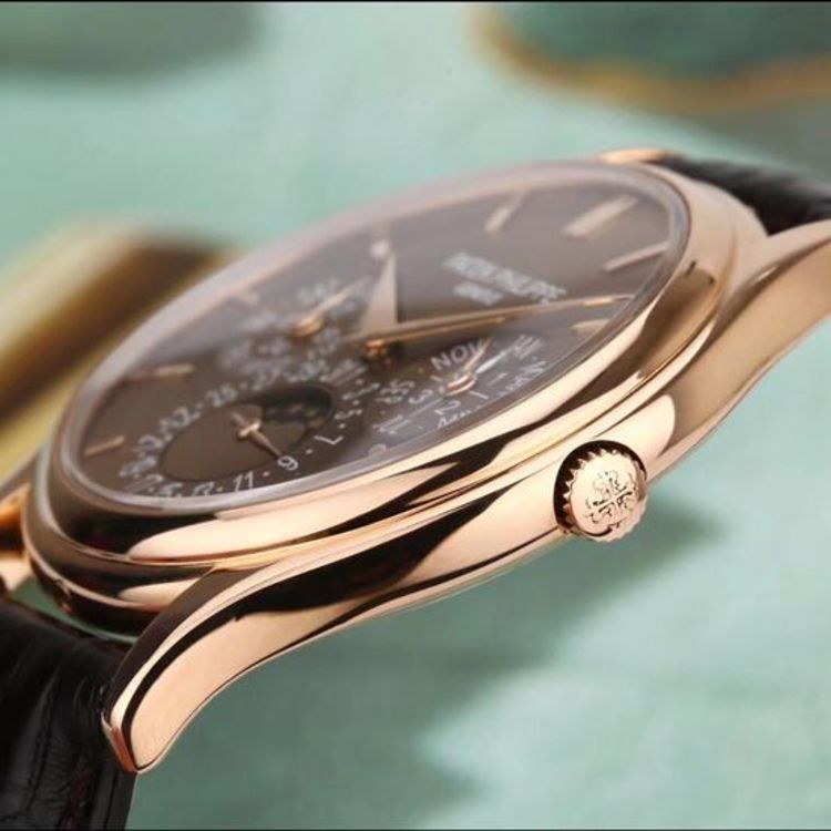 patek philippe 百達翡麗玫瑰金自動機械男士腕錶