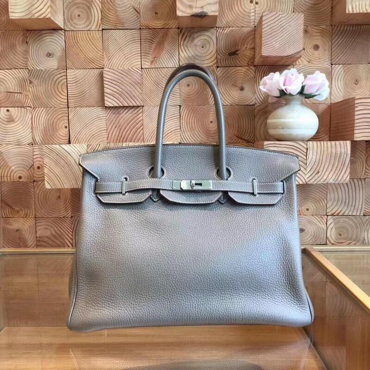 hermès 愛馬仕大象灰birkin35手提包