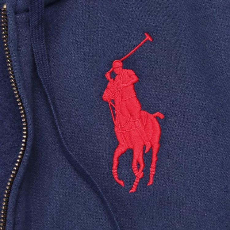 ralph lauren 拉尔夫·劳伦藏蓝色刺绣女士长袖连帽外套