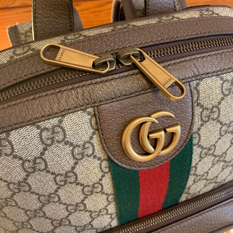 gucci 古驰双g复古老花双肩包