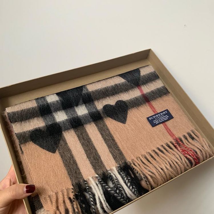 burberry 博柏利中古蓝标围巾