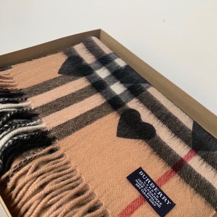 burberry 博柏利中古蓝标围巾