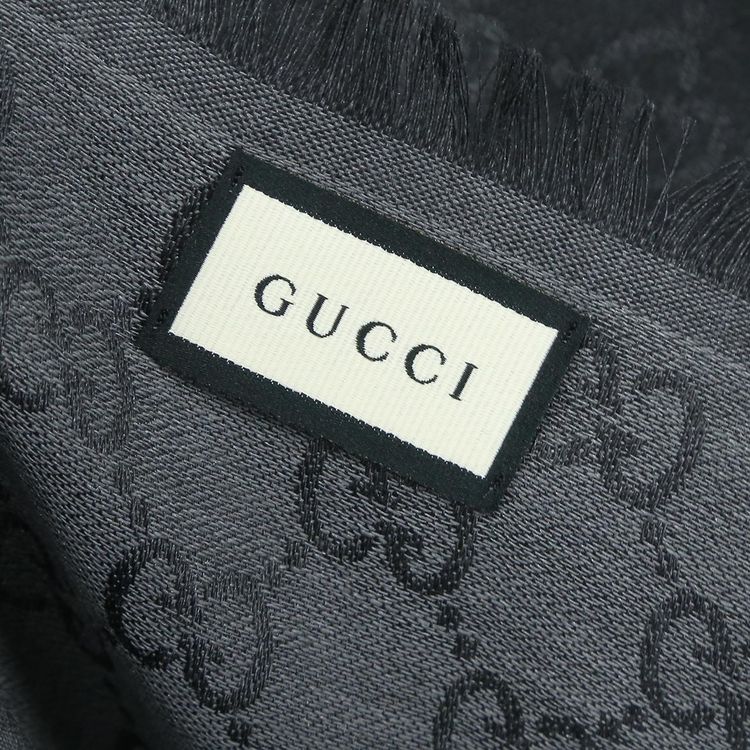 gucci 古驰深灰色围巾